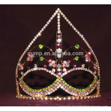 Tiara de máscara de diamante de strass